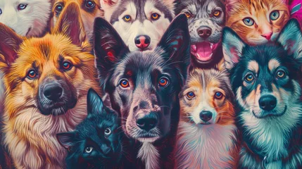 Tragetasche Diverse Group of Pets in Pop Art Style © AlissaAnn