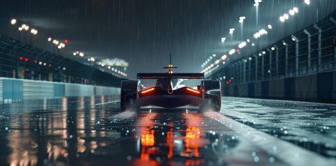 Obraz premium Formula 1 car track stadium competition