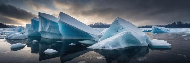 Foto op Canvas Melting icebergs and glaciers due to climate change © Sahaidachnyi Roman