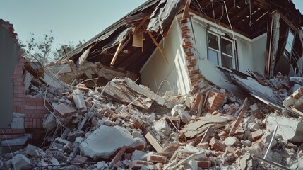 Fractured Home Structure - obrazy, fototapety, plakaty