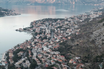 Bay of Kotor and city Montenegro UNESCO World Heritage Site - obrazy, fototapety, plakaty