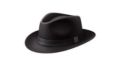 black hat isolated on transparent background