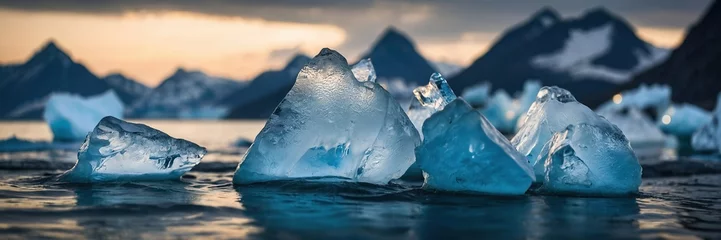 Foto op Canvas Melting icebergs and glaciers due to climate change © Sahaidachnyi Roman