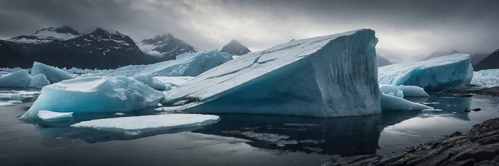 Rolgordijnen Melting icebergs and glaciers due to climate change © Sahaidachnyi Roman