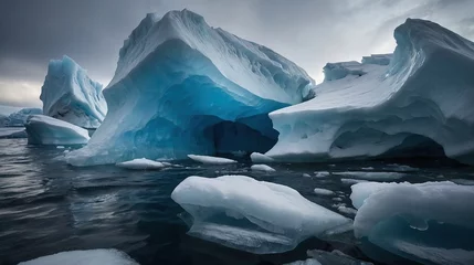 Schilderijen op glas Melting icebergs and glaciers due to climate change © Sahaidachnyi Roman
