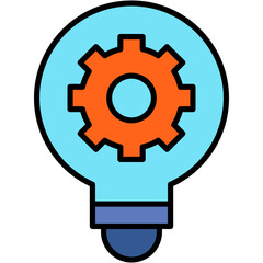 Engineering, gear, idea, innovation, bulb Icon