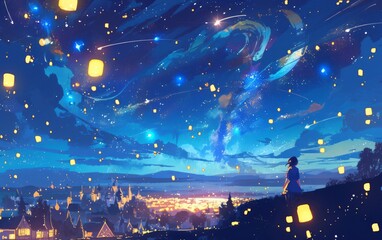 Anime Rendition: Van Gogh's Starry Night