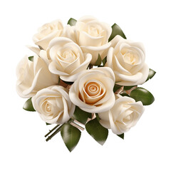 bouquet of roses isolated on transparent background