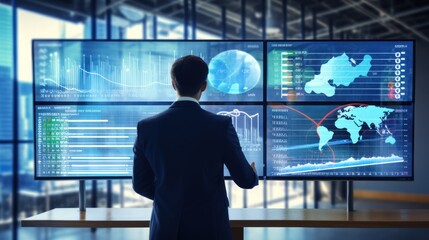Fototapeta premium Big Data Analytics for Business Growth, Analyze the role of big data analytics in driving business insights, decision - making, and competitive advantage