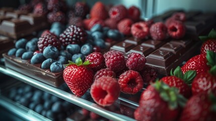 The soft hum of a refrigerator filled with antioxidant-rich foods-dark chocolate, berries, and...
