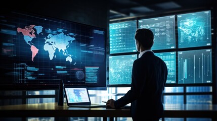 Fototapeta premium Big Data Analytics for Business Growth, Analyze the role of big data analytics in driving business insights, decision - making, and competitive advantage