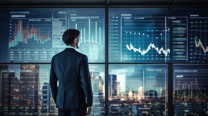 Fototapeta premium Big Data Analytics for Business Growth, Analyze the role of big data analytics in driving business insights, decision - making, and competitive advantage