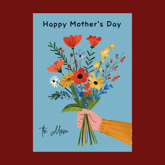 Wildflower Mother's Days Holiday Card
