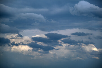 Fototapeta na wymiar dark clouds, heavy and rainy clouds, rainy weather, dramatic sky scene
