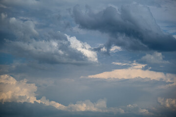 Naklejka na ściany i meble dark clouds, heavy and rainy clouds, rainy weather, dramatic sky scene