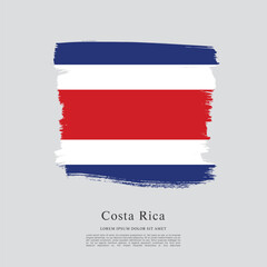 Flag of Costa Rica vector illustration