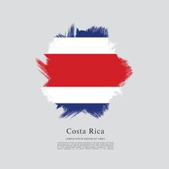 Flag of Costa Rica vector illustration