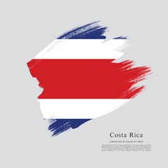 Flag of Costa Rica vector illustration