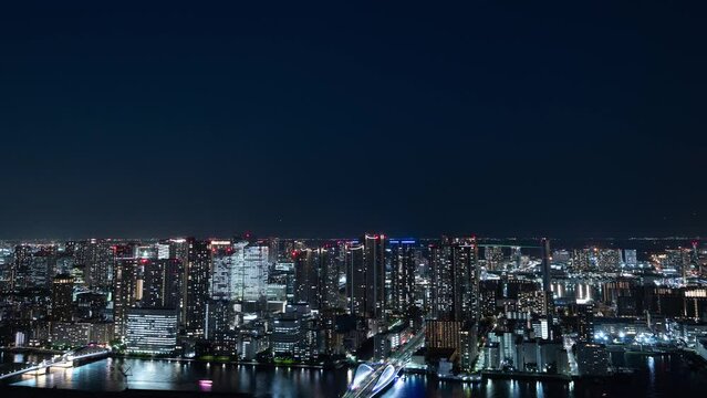 Timelapse of Cityscape at Night in Tokyo, Japan -東京風景　タイムラプス　東京の街並み　夜景-