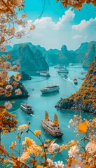 Foto op Canvas Halong bay world heritage site  limestone islands and emerald waters in vietnam, travel destination © Ilja