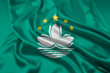 The Flag of Macau Rippled