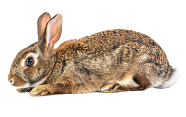 Brown rabbits  on transparent background, png	