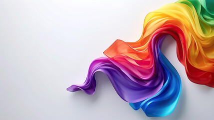 Obraz premium concept of Belonging Inclusion Diversity Equity DEIB or lgbtq, 3d rainbow color art on white background 