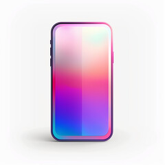 Smartphone with Holographic Screen, Futuristic Gradient Colors