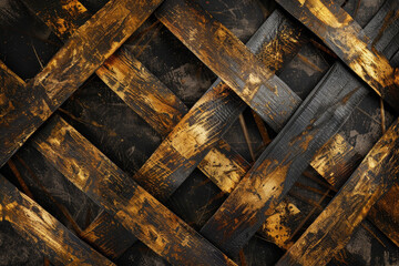 A luxurious business background with a pattern of golden lines crisscrossing against a black...