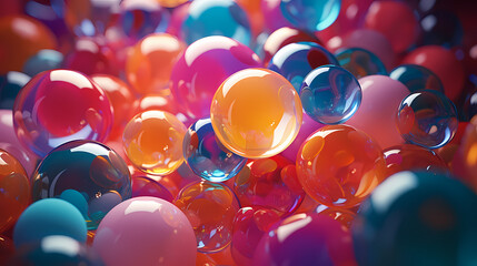 Colorful balloons decorated for birthday party