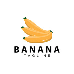Banana logo design fresh plantation farmer banana fruit vector silhouette template illustration