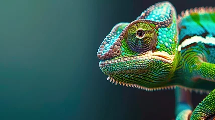 Zelfklevend Fotobehang chameleon © Екатерина Пономаренк
