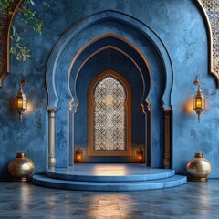 Photo of an Arab room with Islamic decor