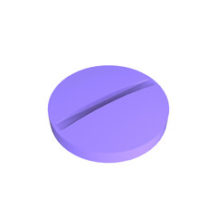 3d rendered medicine purple pill