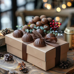 chocolate candies in a box