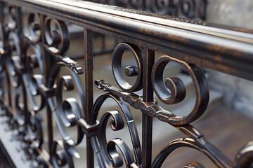 Victorian Inspired Artistry: Elegant and Intricate Iron Railings Offering Both Safety and Aesthetic Appeal