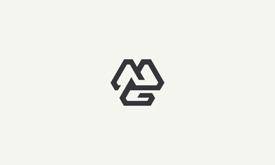 Fototapeta premium initials MG letters monogram simple logo design vector illustration