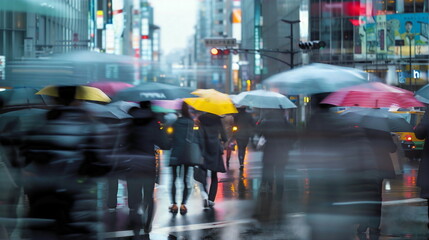 Fototapeta premium Street Sprint: Capturing the Pulse of the City