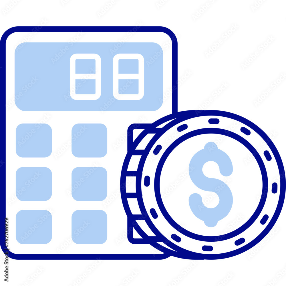 Wall mural calculator icon