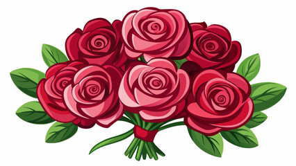 bouquet of roses  vector art