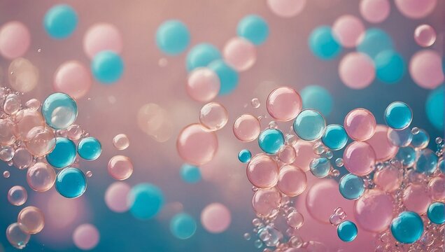 A serene composition of bubbles in soft pastel hues giving a calming, ethereal presence to the frame