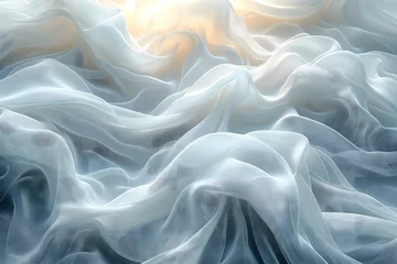Zelfklevend Fotobehang Texture of fabric with gentle rippling waves resembling a calm ocean surface. © beltedk