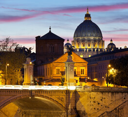 Petersdom, Ponte Vittorio Emanuele II, Rom, Lazio, Italien