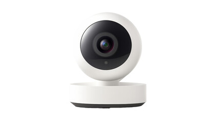 A sleek white webcam perched elegantly on a matching stand