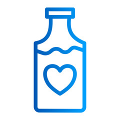 This is the Bottle icon from the Love and Celebration icon collection with an line gradient