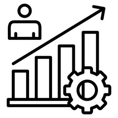 Employee Productivity Icon Element For Design