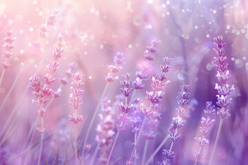 Delicate bokeh background of lavender textures