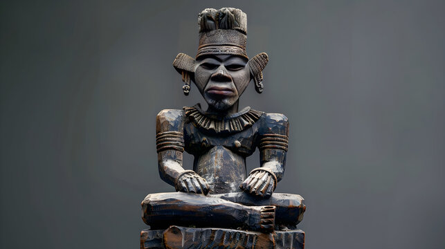 Distinctive Handcrafted Ikenga Figure - A Masterpiece of Nigerian Art