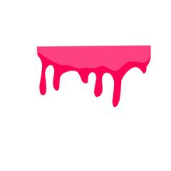 Dripping glossy pink slime