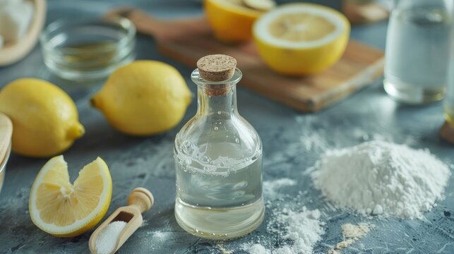 A guide to creating a non-toxic home cleaning detergent featuring vinegar